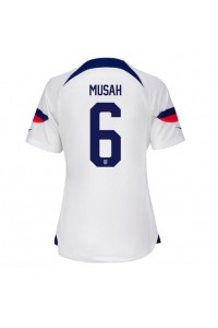 Verenigde Staten Yunus Musah #6 Voetbaltruitje Thuis tenue Dames WK 2022 Korte Mouw